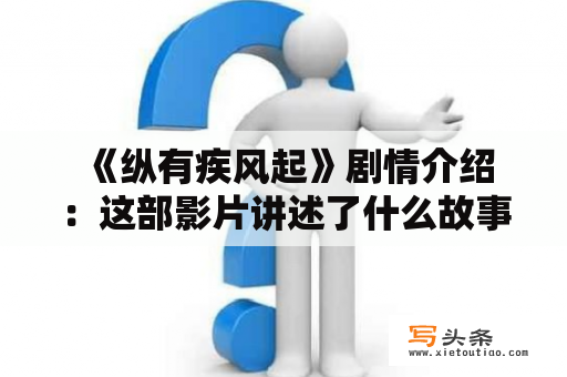  《纵有疾风起》剧情介绍：这部影片讲述了什么故事？