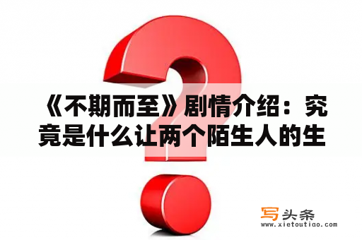  《不期而至》剧情介绍：究竟是什么让两个陌生人的生命轨迹交织在一起？