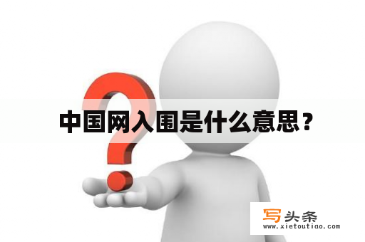  中国网入围是什么意思？