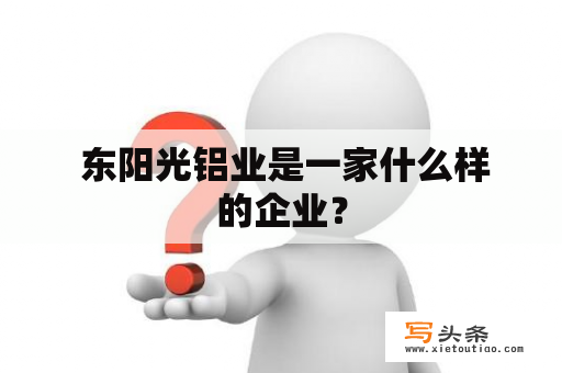  东阳光铝业是一家什么样的企业？