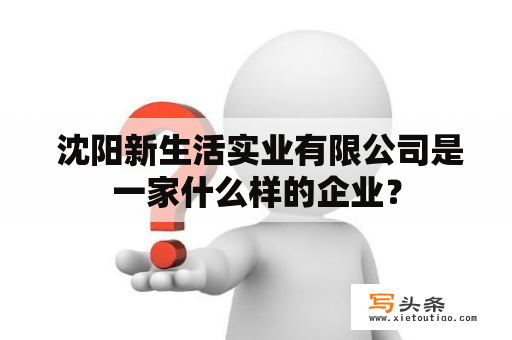  沈阳新生活实业有限公司是一家什么样的企业？