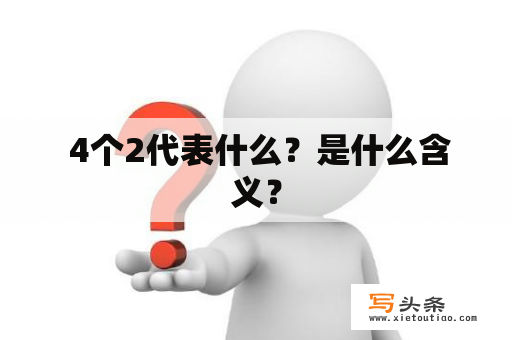  4个2代表什么？是什么含义？