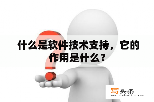  什么是软件技术支持，它的作用是什么？