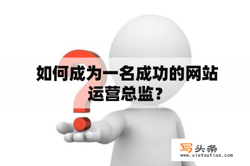  如何成为一名成功的网站运营总监？