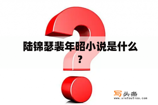  陆锦瑟裴年昭小说是什么？