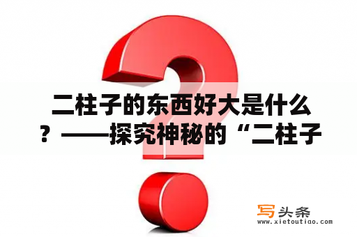  二柱子的东西好大是什么？——探究神秘的“二柱子”