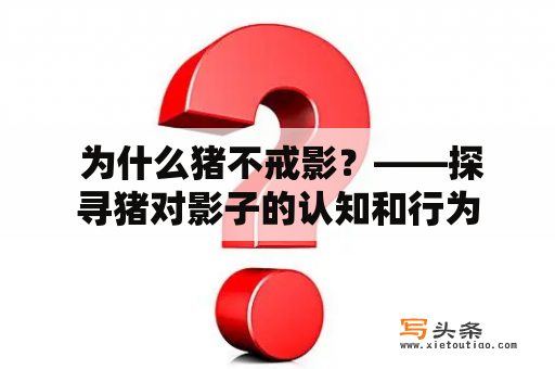  为什么猪不戒影？——探寻猪对影子的认知和行为