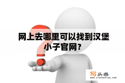  网上去哪里可以找到汉堡小子官网？