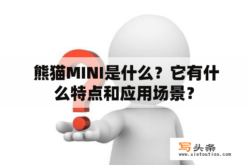  熊猫MINI是什么？它有什么特点和应用场景？