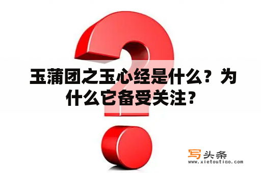  玉蒲团之玉心经是什么？为什么它备受关注？