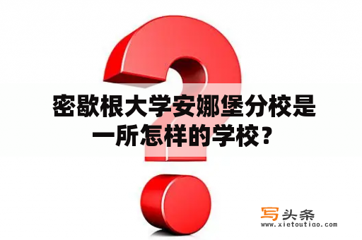  密歇根大学安娜堡分校是一所怎样的学校？