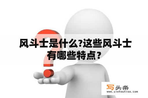  风斗士是什么?这些风斗士有哪些特点？