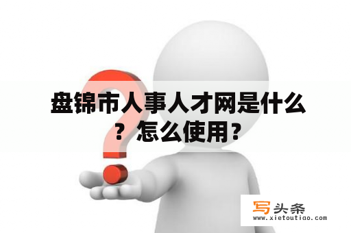  盘锦市人事人才网是什么？怎么使用？