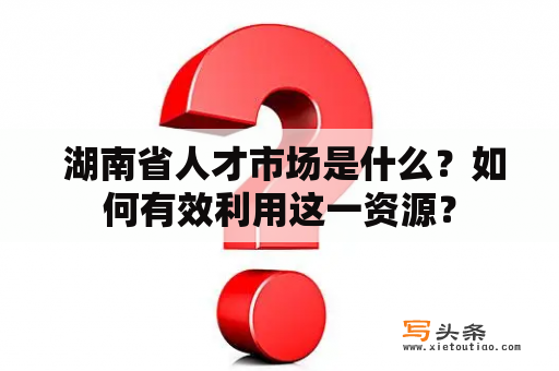  湖南省人才市场是什么？如何有效利用这一资源？