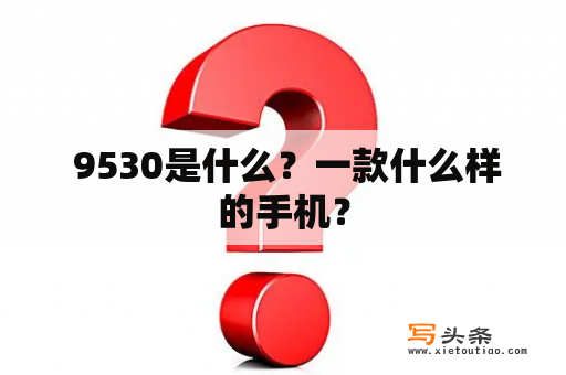  9530是什么？一款什么样的手机？