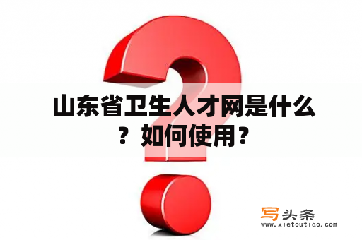  山东省卫生人才网是什么？如何使用？