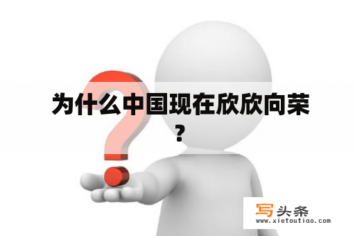  为什么中国现在欣欣向荣？