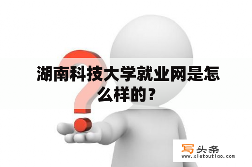  湖南科技大学就业网是怎么样的？