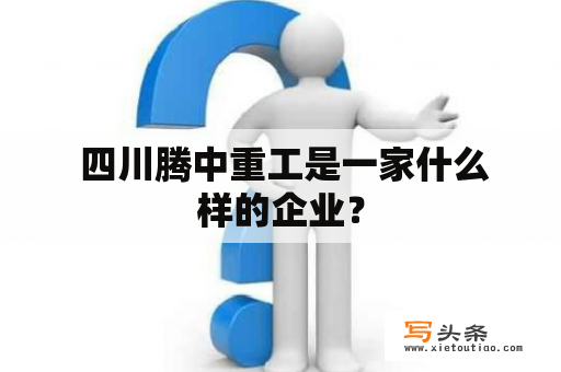  四川腾中重工是一家什么样的企业？