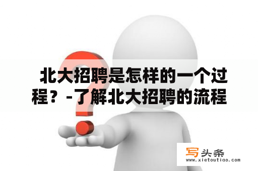   北大招聘是怎样的一个过程？-了解北大招聘的流程、标准和要求