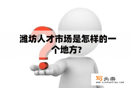  潍坊人才市场是怎样的一个地方?