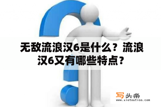  无敌流浪汉6是什么？流浪汉6又有哪些特点？