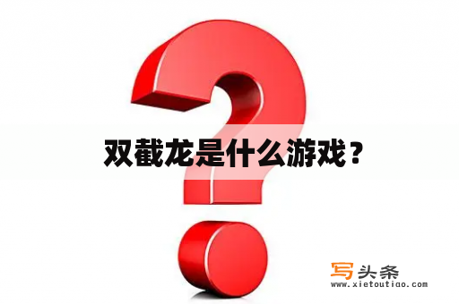  双截龙是什么游戏？