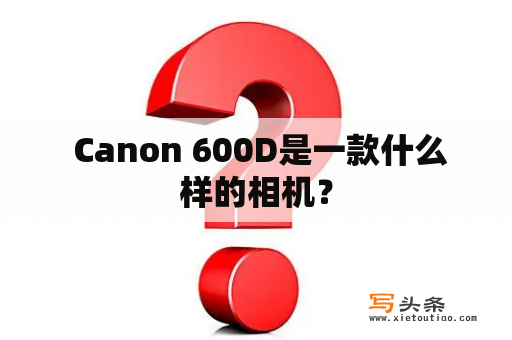  Canon 600D是一款什么样的相机？