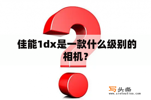  佳能1dx是一款什么级别的相机？