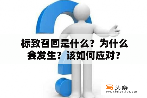  标致召回是什么？为什么会发生？该如何应对？