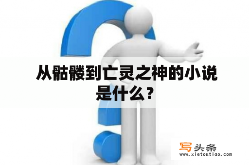  从骷髅到亡灵之神的小说是什么？