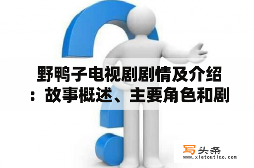  野鸭子电视剧剧情及介绍：故事概述、主要角色和剧情走向