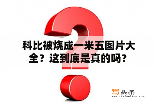  科比被烧成一米五图片大全？这到底是真的吗？