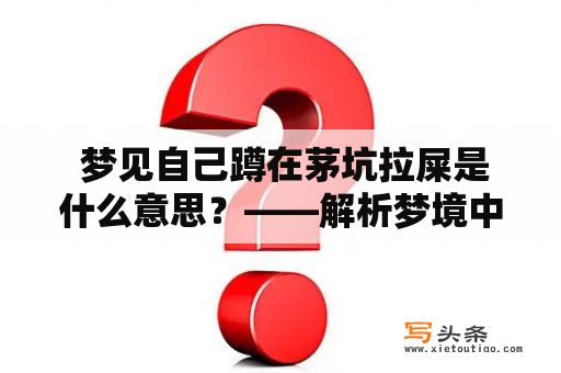  梦见自己蹲在茅坑拉屎是什么意思？——解析梦境中的奇怪行为