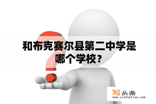  和布克赛尔县第二中学是哪个学校？