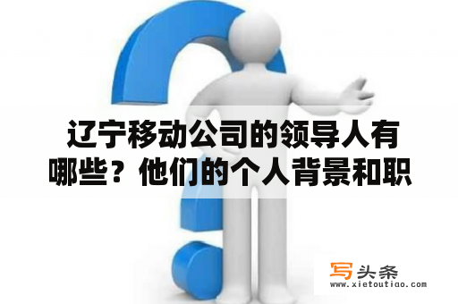  辽宁移动公司的领导人有哪些？他们的个人背景和职务是什么？