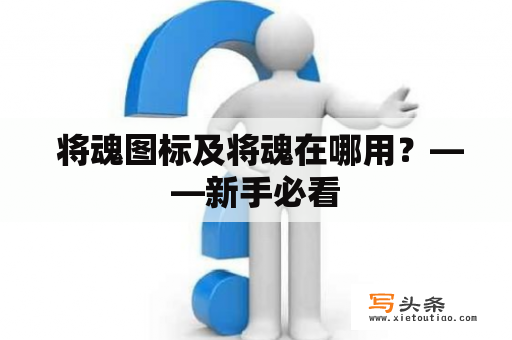  将魂图标及将魂在哪用？——新手必看