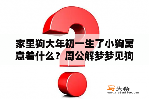 家里狗大年初一生了小狗寓意着什么？周公解梦梦见狗生小狗