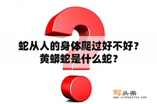 蛇从人的身体爬过好不好？黄蟒蛇是什么蛇？