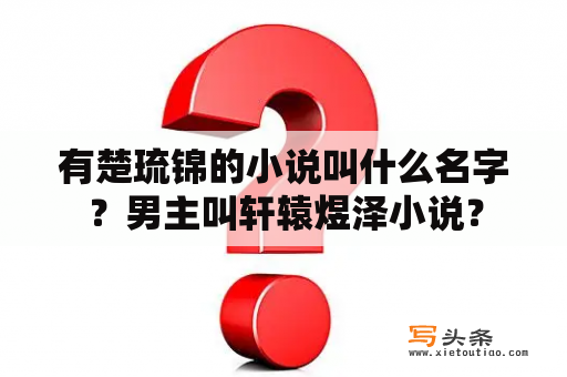 有楚琉锦的小说叫什么名字？男主叫轩辕煜泽小说？