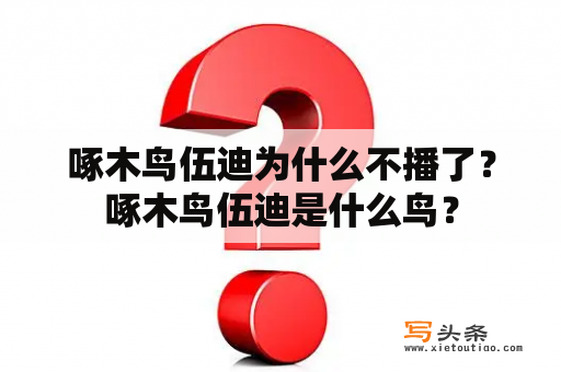 啄木鸟伍迪为什么不播了？啄木鸟伍迪是什么鸟？