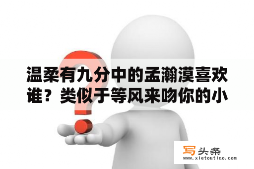 温柔有九分中的孟瀚漠喜欢谁？类似于等风来吻你的小说？