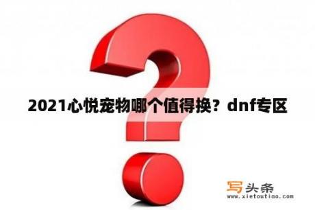 2021心悦宠物哪个值得换？dnf专区