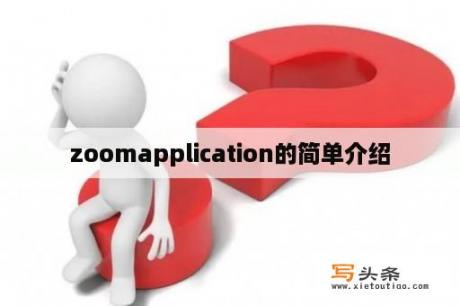 zoomapplication的简单介绍