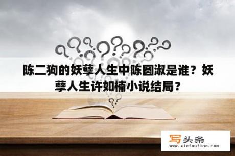 陈二狗的妖孽人生中陈圆淑是谁？妖孽人生许如楠小说结局？