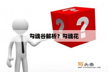 勾魂谷解析？勾魂花