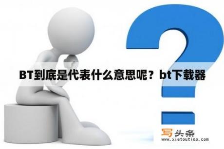 BT到底是代表什么意思呢？bt下载器