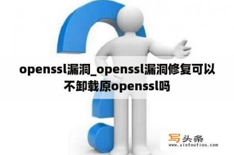 openssl漏洞_openssl漏洞修复可以不卸载原openssl吗