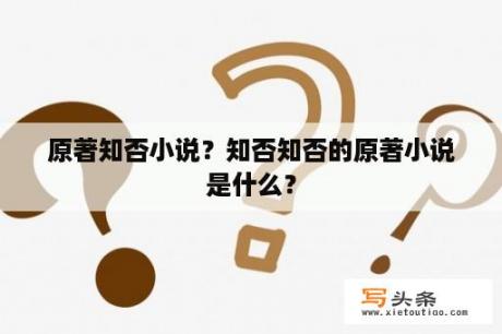 原著知否小说？知否知否的原著小说是什么？