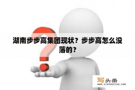 湖南步步高集团现状？步步高怎么没落的？